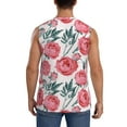 thumbnail image 4 of Haiem Men's Rose Flowers Print Tank Tops Summer Sleeveless Cut Off Workout T-Shirts Fitness Vest Athletic Undershirts-3X-Large, 4 of 8