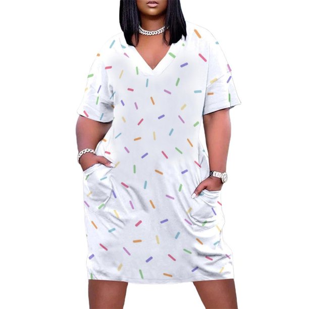Vestido holgado de arcoíris para mujer Conjunto elegante con bolsillos ideal para ocasis especiales