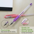 thumbnail image 5 of BAZIC Essence Gel Pen 0.8mm Neon Color, Comfort Grip, (6/Pack), 1-Pack, 5 of 5