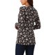thumbnail image 3 of Camisetas Casual de Manga Larga con Cuello Redondo y Dobladillo Asimétrico Floral INSPIRE CHIC Negro S, 3 of 5