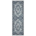 thumbnail image 2 of GlowSol Vintage Hallway Runner Rugs 2' x 6' Runner Rug Non-Slip Bedside Rug Soft Faux Wool Rug for Laundry Kitchen, Blue, 2 of 6