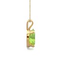 thumbnail image 2 of SuperJeweler 1 1/3 Carat Oval Shape Peridot Necklace in 14K Yellow Gold Over Sterling Silver, 18 inches for Women, 2 of 5