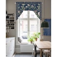 thumbnail image 4 of Navy Blue Flowers Swag Valances for Windows, Small Curtains Drapes, Spring Floral Elegant Pastoral Botanical Kitchen Window Curtains Over Sink Window Treatment Valance for Bedroom/Bathroom 56"x36", 4 of 5