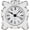 White, variant on Table Clock with Shining Rhinestone 3 Inch