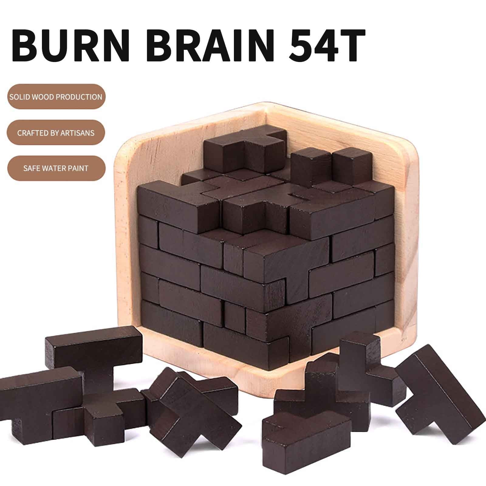 Wooden brain teaser puzzle cube wooden puzzles t-shaped jigsaw logic puzzle  educational toy for kids and adults cool office gadgets for desk, block  puzzles u0026 cube puzzle - walmart.com