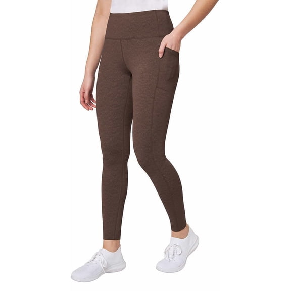 Mondetta Womens Midweight High Waisted Garment Wash Leggings (US, Alpha, X-Small, Regular, Regular, Chicory Coffee Combo)
