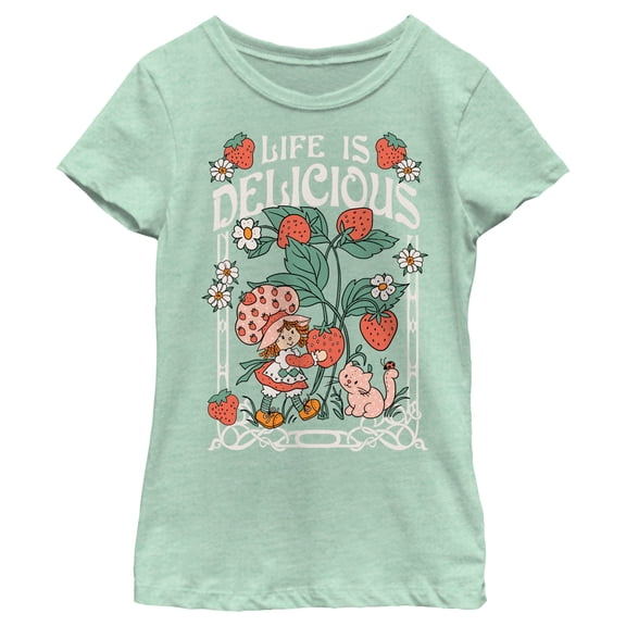 Girl's Strawberry Shortcake Life is Berry Delicious Graphic T-Shirt