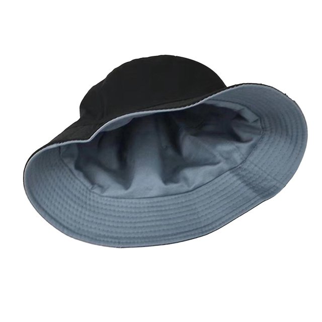 Sombrero de cubo Bloqueador solar Diseño reversible Algodón Color sólido Sombrero de color sólido para exteriores