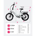 thumbnail image 6 of VEEFA F1 Foldable Electric Bike for Adults, 500W Motor Ebike with 48V10.4Ah Removable Battery, Folding Ebike 30-80 Miles Range &19.9MPH Max Speed, 5 Pedal-Assist Levels, UL2849, 6 of 9
