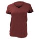 thumbnail image 1 of Anvil- Camiseta básica lisa con cuello en forma de V para chica/mujer (Rojo granate), 1 of 1