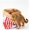 Popcorn, variant on Crinkle Cat Sack, 25.6 x 19.7 Inch Large Cat Play Bag, Interactive Kraft Paper Cat Hideaway & Tunnel Toy, Foldable Cat House, Cute Room Decor (Apple)