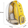 thumbnail image 4 of PandaTop Cat Backpack Carrier, Breathable Cat Bubble Carrying Bag Pet Backpack for Small Dog up to 10lbs, Transparent Cat Travel Backpack for Travel Hiking (Yellow), 4 of 9
