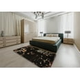 thumbnail image 5 of Ahgly Company Machine Washable Indoor Rectangle Abstract Dark Brown Area Rugs, 8' x 12', 5 of 7