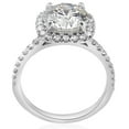 thumbnail image 3 of Pompeii 2 1/2CT Diamond Cushion Halo Engagement Ring 14k White Gold ((G-H),SI(1)-SI(2)), 3 of 3