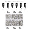thumbnail image 4 of Beadsland 7200pcs Flatback Clear Rhinestones for Crafts, 6 Sizes , SS3-SS10,Crystal, 4 of 4