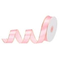 thumbnail image 1 of Unique Bargains 1 Inch 50 Yard Wide Satin Ribbon with Gold Edges Grosgrain Fabric Ribbon for Gift Wrapping, Pink, 1 of 7