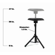 Atlas Adjustable Arm Rest & Tray – Professional Tattoo Arm Stand and Workstation, 2-in-1 Metal Tray with Synthetic Leather Cushion, 30–47 Height Adjustable, Durable Studio Equipment