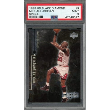 Michael Jordan 1998 Upper Deck Black Diamond Basketball Card #9 Graded PSA 9 MINT