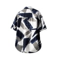 thumbnail image 6 of BLTIBY Men's Summer Beach Outfits 2 Piece Printed Short Sleeve Button Shirts and Drawstring Shorts Vacation Sets with Pockets Lightweight Blue 3XL, 6 of 9