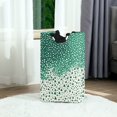 thumbnail image 6 of Yayeee Freestanding Laundry Hamper with Handle Collapsible Large Storage Basket for Clothes, Green and White Pattern, 6 of 7