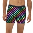 thumbnail image 2 of Picia Rainbow Hearts Pattern Men's Athletic Long Leg Briefs , Performance Stretch Underwear，Moisture-Wicking, 2 of 7