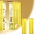 thumbnail image 2 of Light Filtering Sheer Curtains 2 Panel Set Semi Transparent Voile Window Drapes with Rod Pocket for Bedroom Living Room Dining Room Wedding Decor Backdrop Canopy, 2 of 7