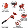 thumbnail image 2 of MesaSe Heavy Duty Furniture Lifter  5PCS Furniture Moving Lever and Roller  Adjustable Height Lifting Tool for Heavy Object Refrigerators  Couches and Washing Machine, 2 of 5