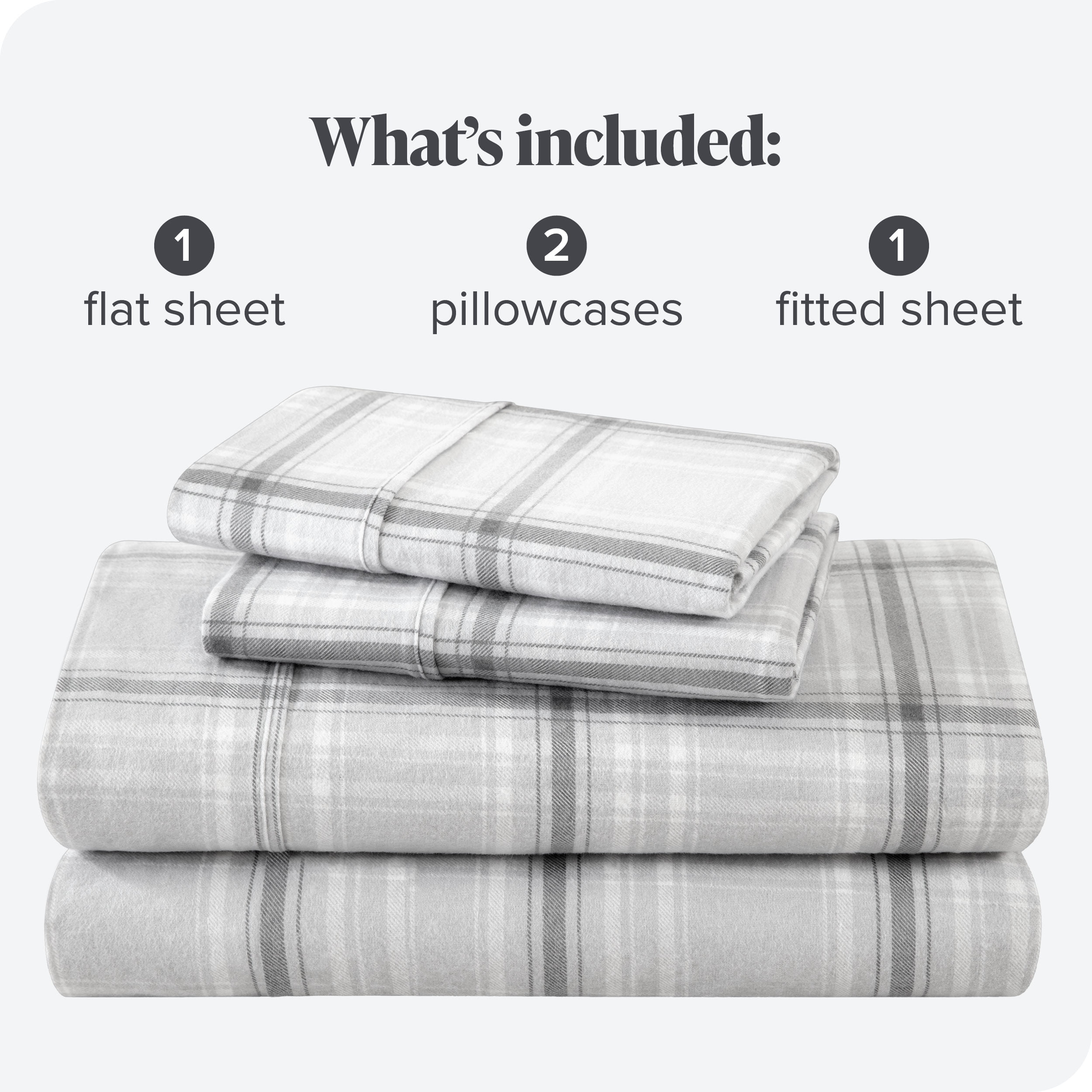  Bare Home Flannel Sheet Set Prints, 100% Cotton, Velvety Soft  Heavyweight - Double Brushed Flannel for Extra Softness & Comfort - Deep  Pocket - Bed Sheets (Queen, Stirling Plaid - Blue/White) : Everything Else