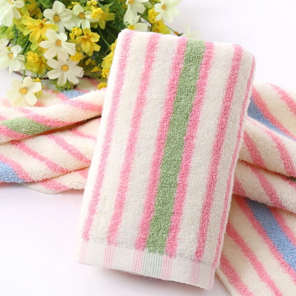 Raindrops 4Pcs Set Colorful Towels Blue Cotton Fade Resistant Shed Resistant Bathrooms