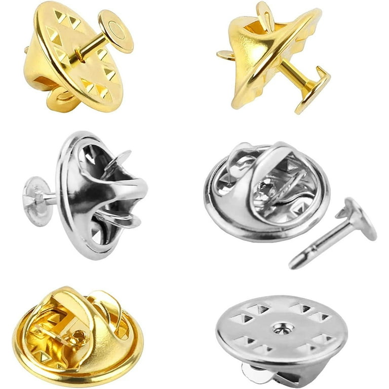 120 Pairs Butterfly Clutch Tie Tacks Pin Back Metal Locking