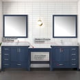 thumbnail image 3 of Coraline 102 in W Navy Blue Double Vanity, Carrara Marble Top, Faucet Set, and 34" Mirrors, 3 of 6