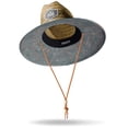 thumbnail image 1 of Sombrero de Paja para Hombres y Mujeres | Sombrero de salvavidas, sombrero de playa y sombrero de sol | Ala ancha UPF 50+ para protección solar | Talla única | Cicuta, 1 of 5
