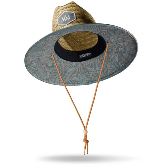 Sombrero de Paja para Hombres y Mujeres | Sombrero de salvavidas, sombrero de playa y sombrero de sol | Ala ancha UPF 50+ para protección solar | Talla única | Cicuta