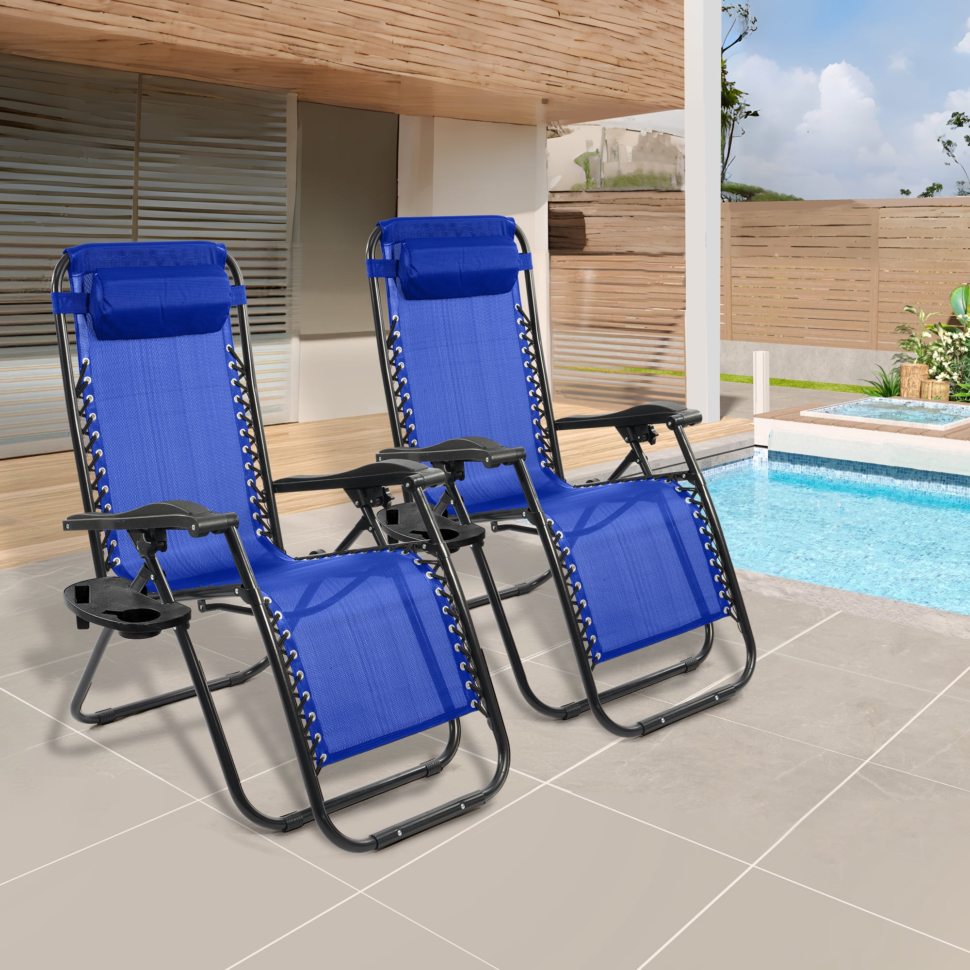 Everyday Essentials Adjustable Zero Gravity Lounge Chair Recliners for Patio