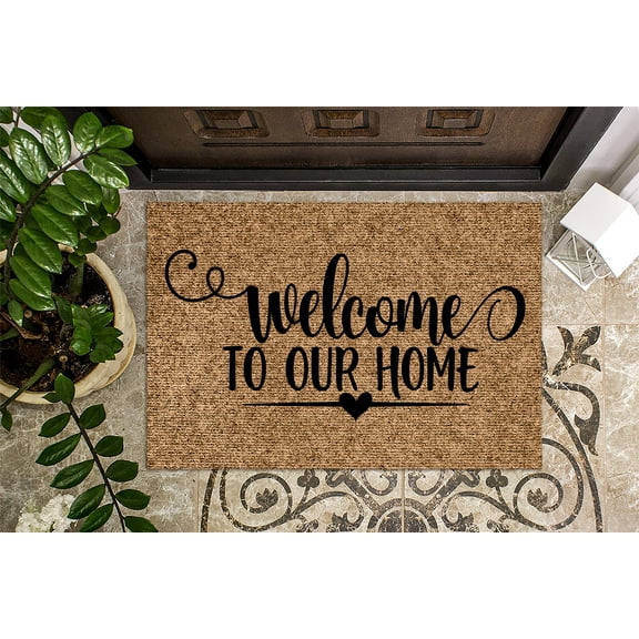 Welcome to Our Home | Welcome Mat | Welcome Doormat | Front Door Mat | Home Doormat | Housewarming Doormat | Closing Gift