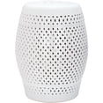 thumbnail image 1 of Pemberly Row Contemporary Ceramic Garden Stool in White Finish, 1 of 7