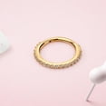 thumbnail image 2 of Seamless 8mm Nose Hoop 16g Cartilage Earring Nose Rings 16 Gauge 14k Gold Huggie Earrings for Women Hinged Daith Helix Rook Lip Piercing Jewelry 316L Surgical Steel Cubic Zirconia Huggie Hoop, 2 of 4