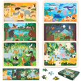 thumbnail image 1 of Juego de rompecabezas de madera Bonnyco para niños de 4 a 6 y 3 a 5 años con tablero, 1 of 1
