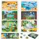 thumbnail image 1 of Juego de rompecabezas de madera Bonnyco para niños de 4 a 6 y 3 a 5 años con tablero, 1 of 1