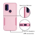 thumbnail image 4 of For Motorola Moto G pure/ G Power (2022) Case, 2 in 1 Hard PC Phone Case for Moto G pure/ G Power（2022）, Takfox Rubber & Rugged Shockproof Full Body Protection Case Cover,Rose Gold, 4 of 7