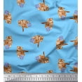thumbnail image 1 of Soimoi Crepe Silk Fabric Wool & Cat Animal Decor Fabric Printed Yard 42 Inch Wide, 1 of 1