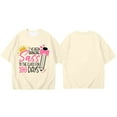 thumbnail image 4 of Hwmodou Girls Kids 100 Days Of School Print Crewneck Loose Short Sleeve Spring T-Shirts Simple Fashion,3-13Y, 4 of 4
