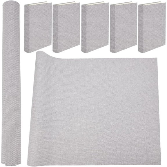 43 x 16.5 inch Book Cloth for Book Binding Fabric Linen Surface Paper Backed Bookcover Notebook Wraps Light Grey Book Covering Protector Bookbinding Supplies DIY Scrapbooking