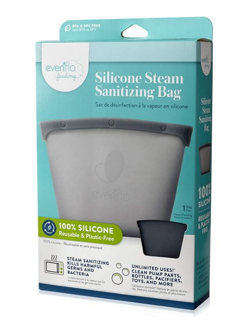 Silicone Steam Sanitizing Bag, Grey
