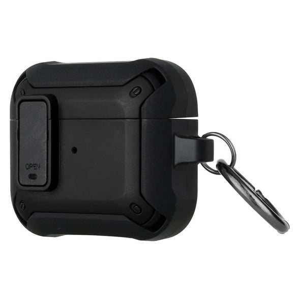 Secure Lock Clip Design Hybrid Case for AirPods Pro - Black