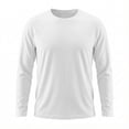 thumbnail image 6 of Men's Long Sleeve T-Shirts Lightweight Super Soft Athletic Crew Neck Tees for Running Lounging Casual Workout White, 6 of 6