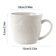 thumbnail image 3 of Bonita taza de café de cerámica blanca con animales en 3D: adorable diseño de dibujos animados para niños y adultos, 3 of 5