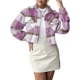 thumbnail image 1 of MAWCLOS Manteau à Manches Longues pour Femmes, Veste en Laine, Cardigan de Fête, Rose Rouge m, 1 of 2