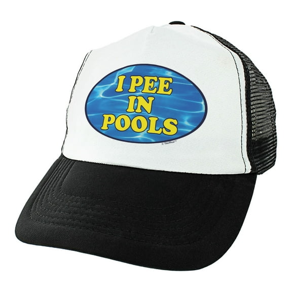 ThisWear Joke Hat I Pee in Pools Hat Summer Camp Gifts Gag Gifts for Men or Women Humorous Gift Trucker Hat