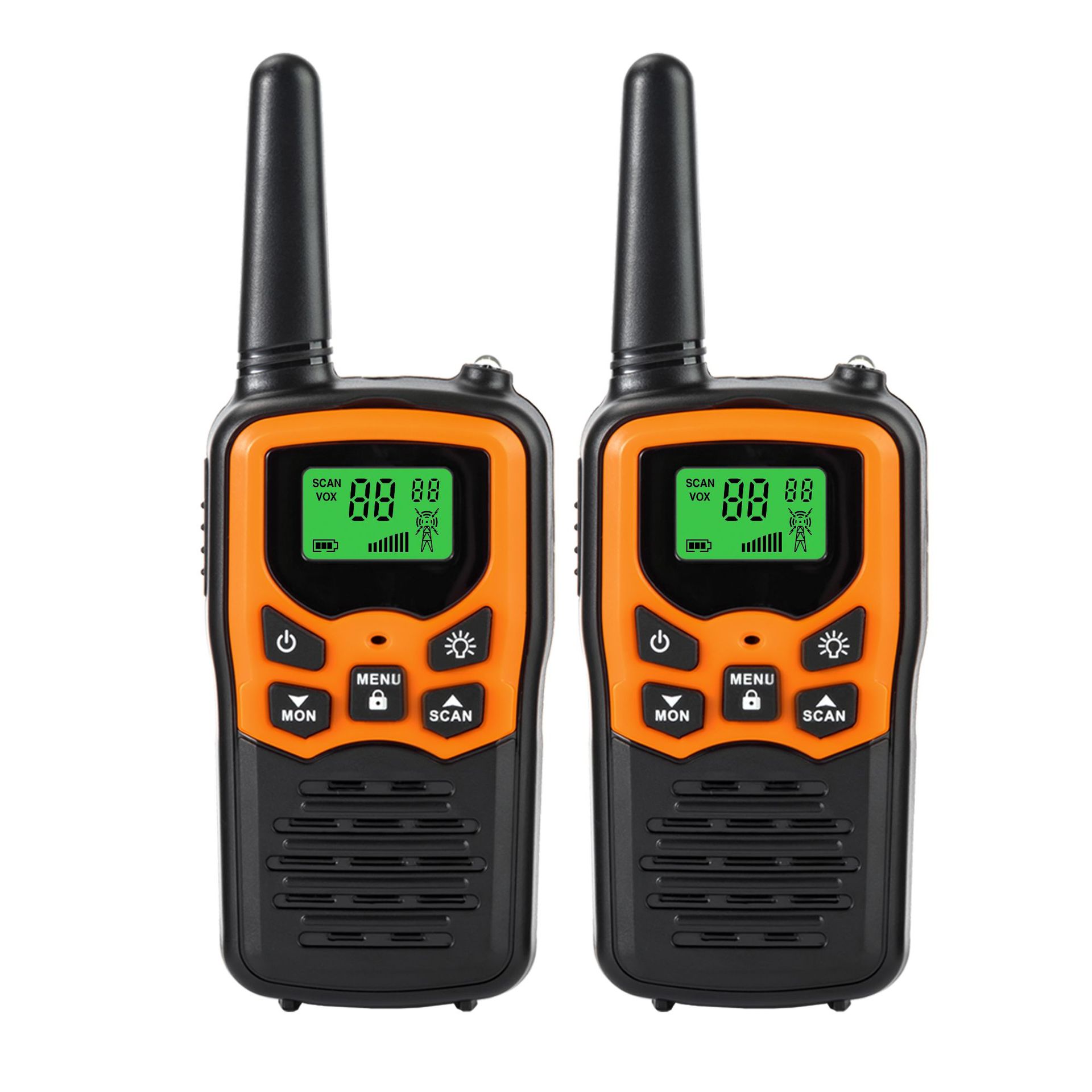 Talkie-walkies pour adultes avec grande portée Talkie walkie mains libres  km avec lampe de poche rétroéclairée LED